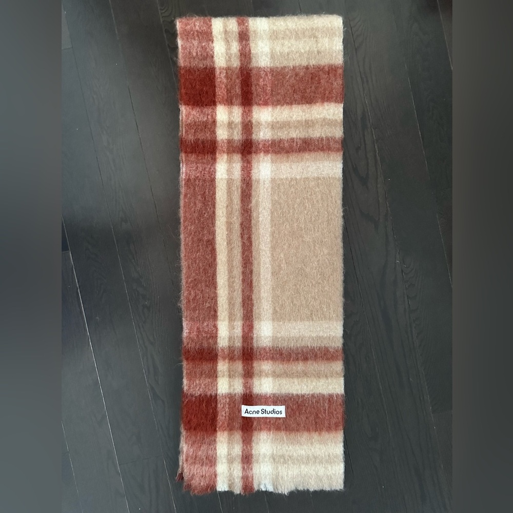 ACNE STUDIOS MOHAIR CHECKED SCARF
